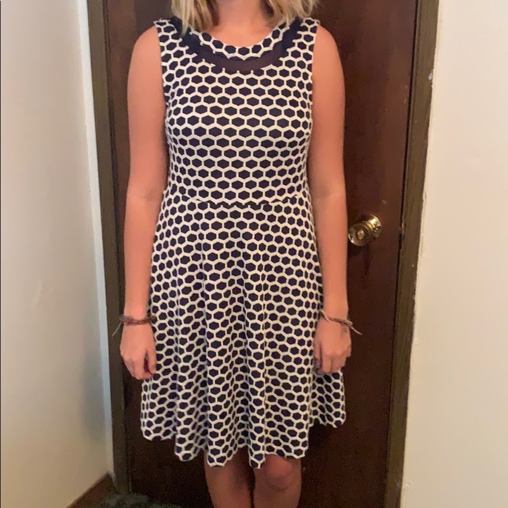 Stitch fix dress with hexagon print